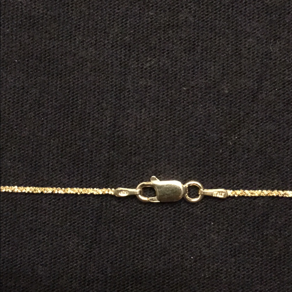 Gold Chain 14k Gold Vermeil Sparkle Chain 16in 1mm - Picture 2 of 2